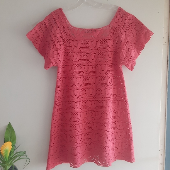 Nanette Lepore Prim Coral Crochet Dress - Picture 9 of 12